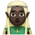 🧝🏿‍♂️ man elf: dark skin tone display on Apple